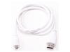 MICRO-HDMI/M TO HDMI-A/M CABLE 1M, WHITE