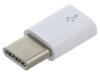 MICRO USB(F) TO USB-C(M) ADAPTER WHITE