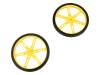 WHEEL 80×10MM PAIR YELLOW